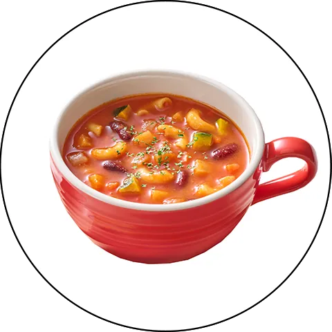 豆と完熟トマトのミネストローネ