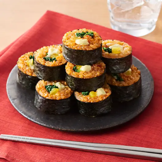 旨辛コチュジャンがきいたキムチチーズ味キンパ