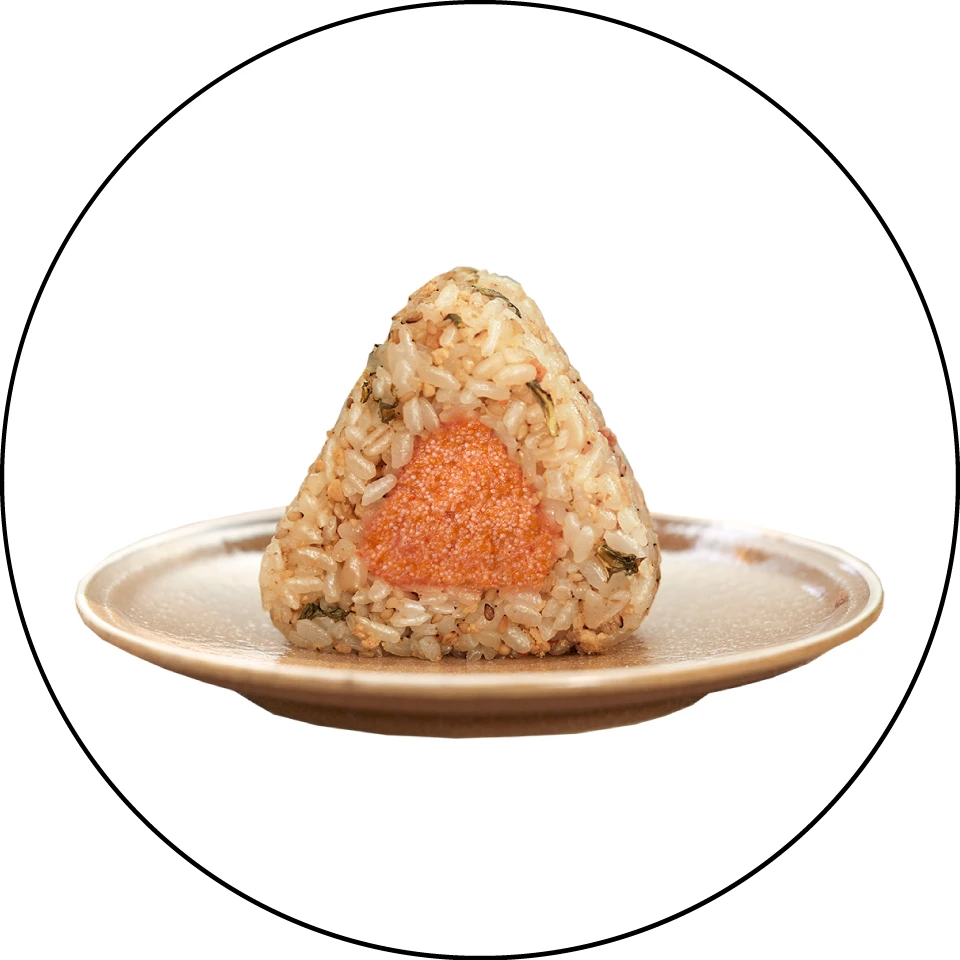 おにぎり ピリ辛明太子と高菜