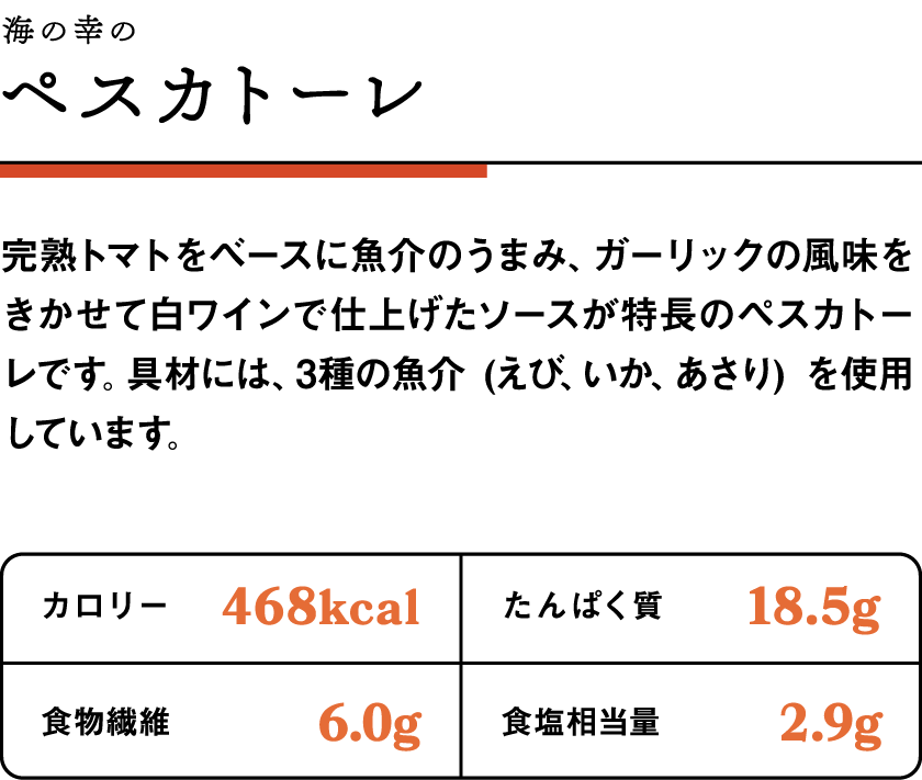 海の幸のペスカトーレ